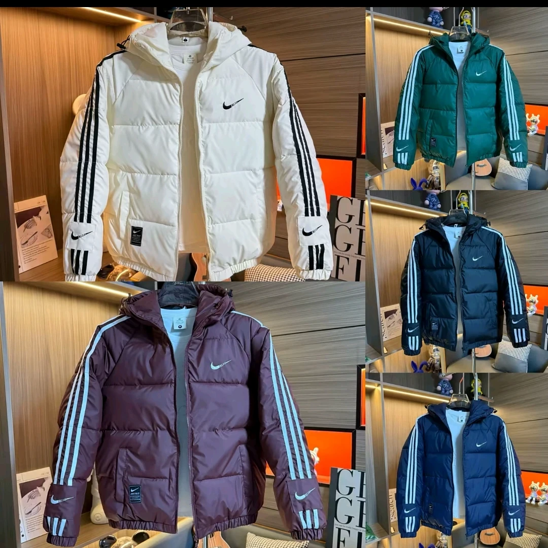 冬季休闲百搭刺绣连帽保暖棉服外套