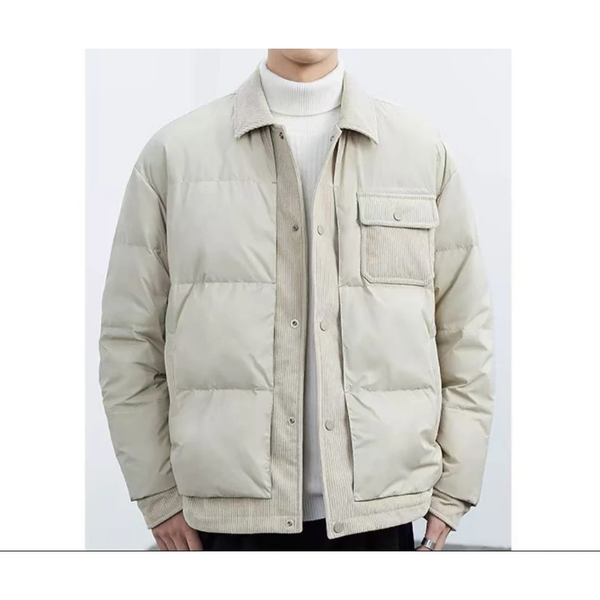 冬季 极简 翻领衬衫款新国标90绒羽绒服-6610
