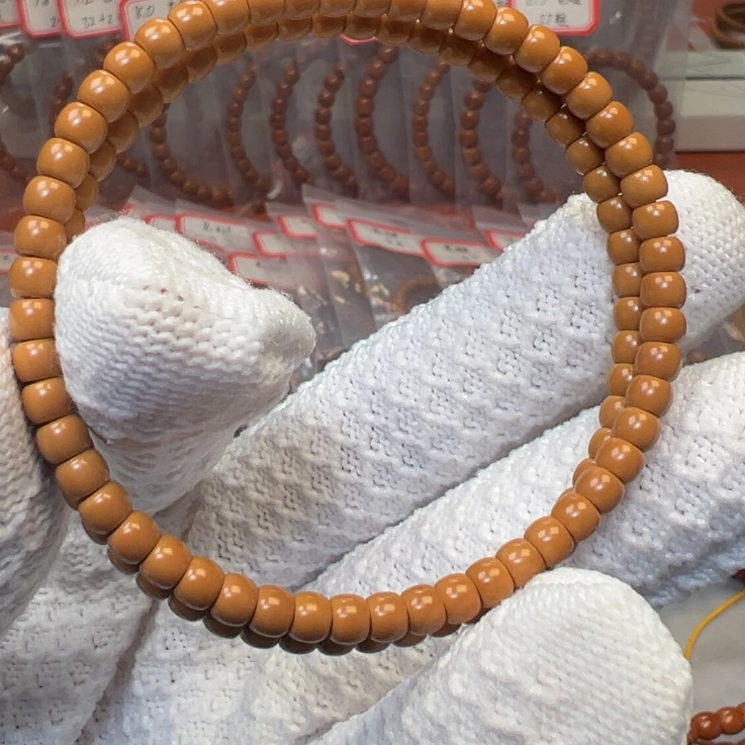 橄榄核吊坠老挝核尖单圈5.0mm