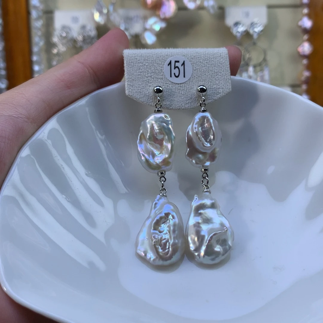 爱***猫合金淡水珍珠耳环特价151号