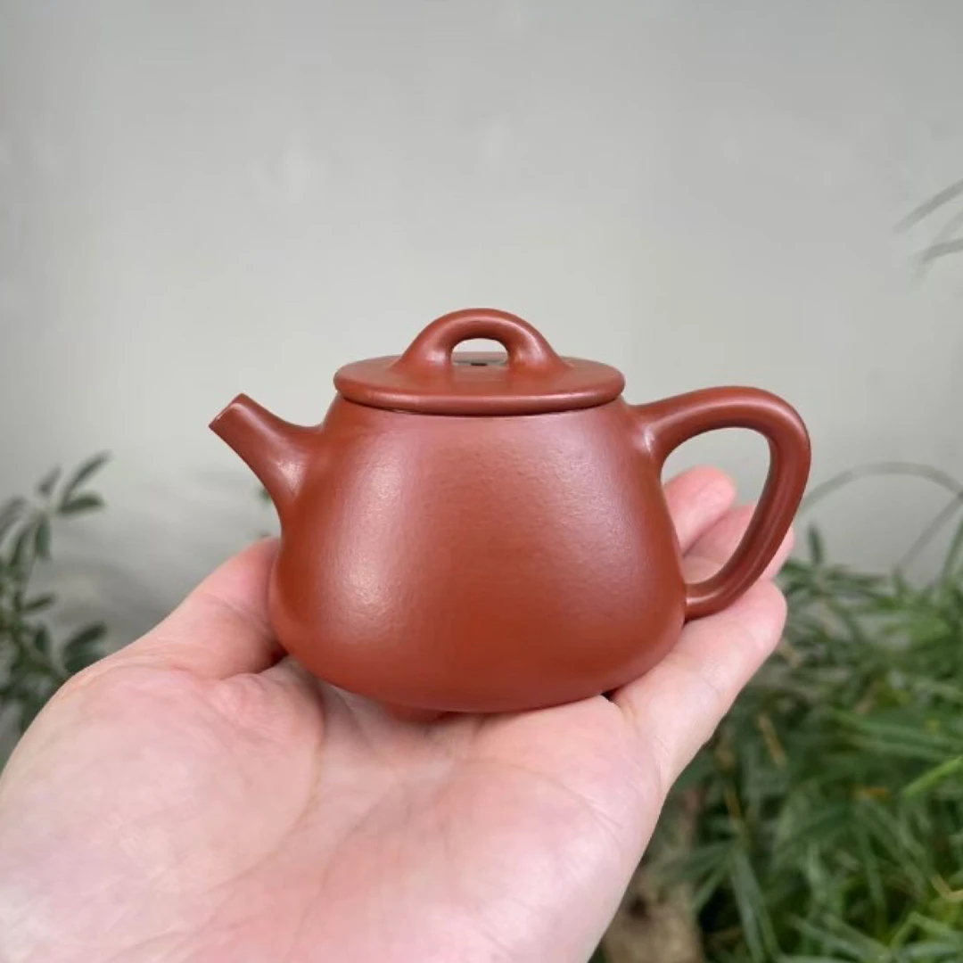 石瓢宜兴紫砂壶小容量130cc小煤窑朱泥纯手工茶壶