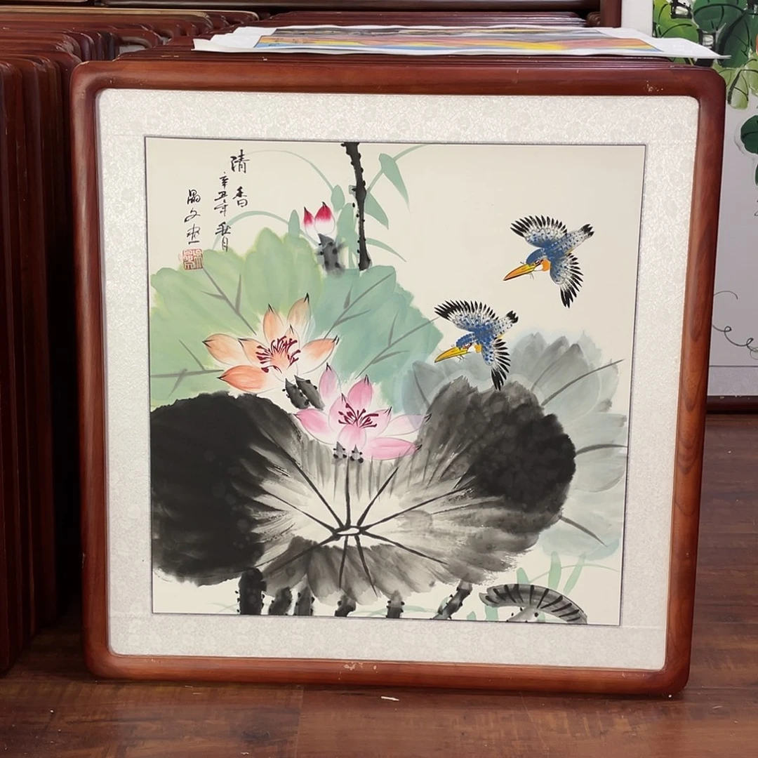 国画带框尺寸63*63厘米