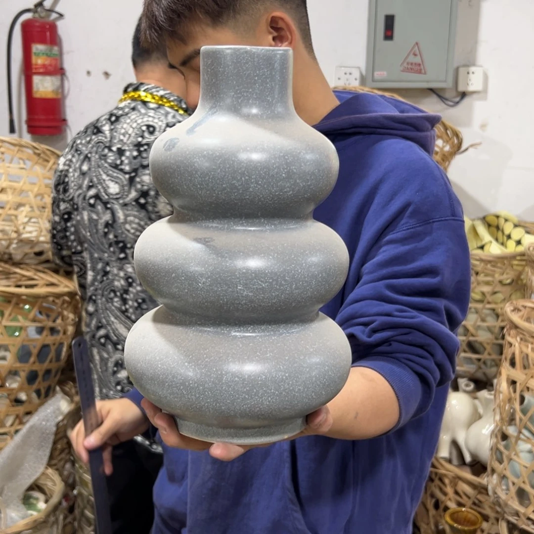 摆件86 号高中低温陶瓷工艺瓶（部分微瑕）