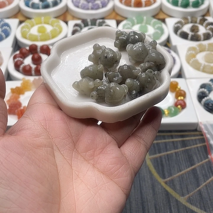 石英质玉（非洲翠）合金个性简约大方时尚