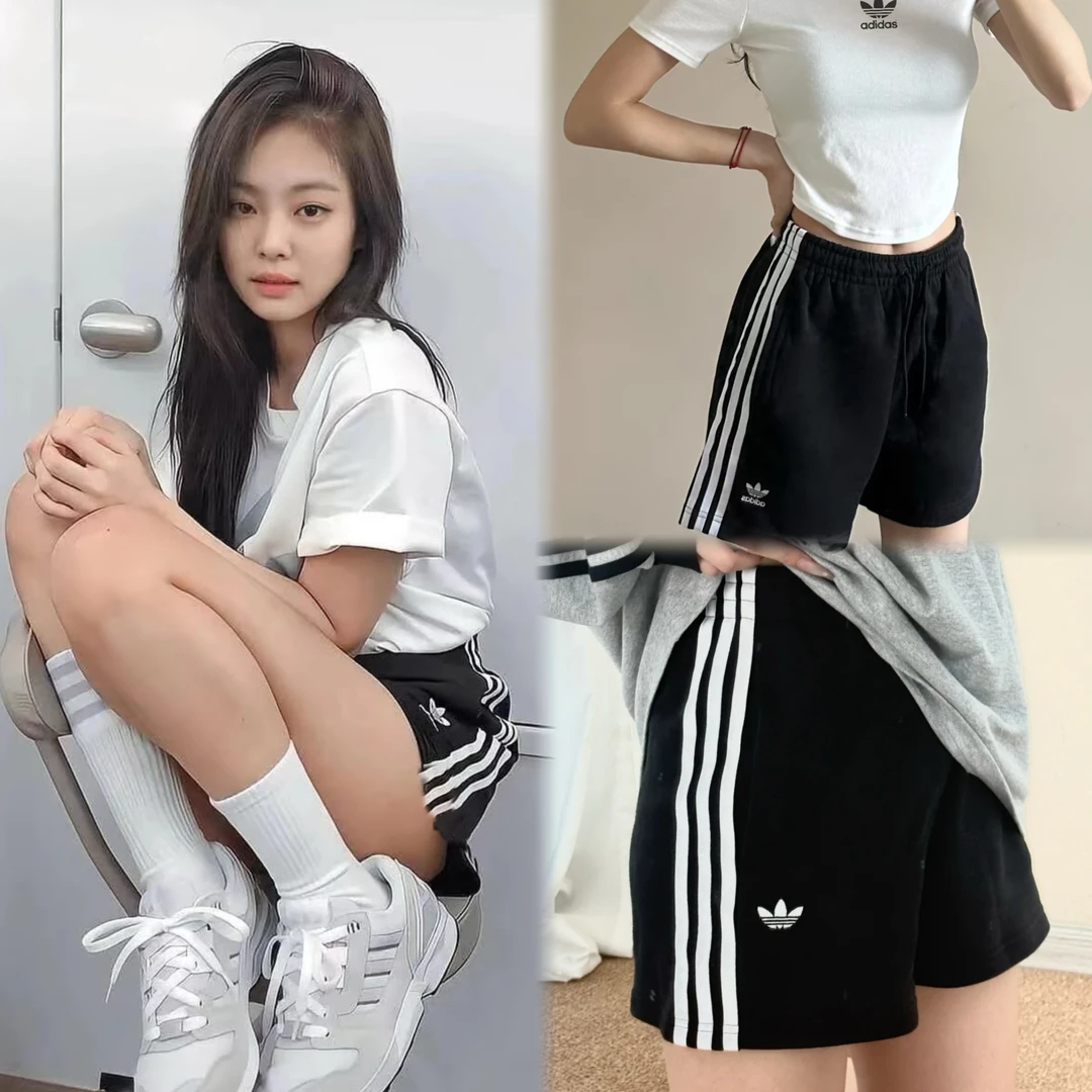 adidas/阿迪达斯【王府井AD】三叶草女夏经典百搭短裤黑色JW5109