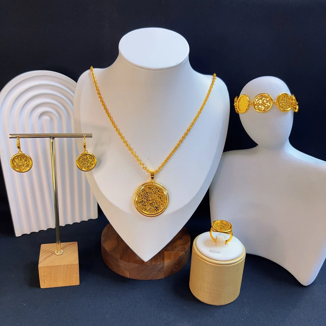 铜合金项链 哈尼西牧时尚高端四件套#0009306