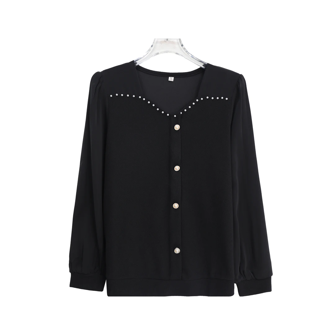 新款时尚御姐风气质设计感方领洋气T恤X2775