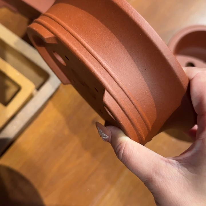 紫砂花盆大*哥半手工制作