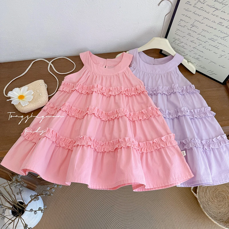 【蓓乐娃断码捡漏】女童夏装纯棉连衣裙时尚新款洋气儿童裙子童装