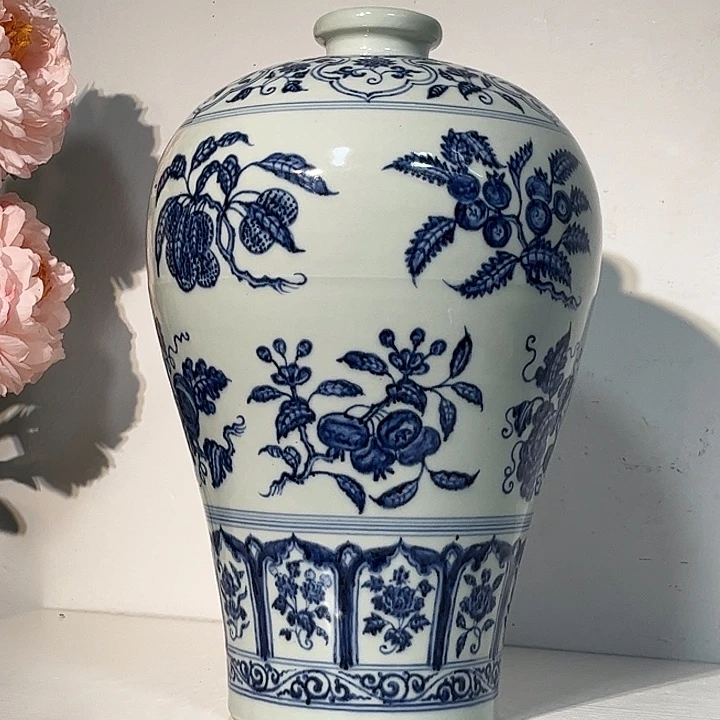 高****摆件青花瓷器摆件现代工艺品