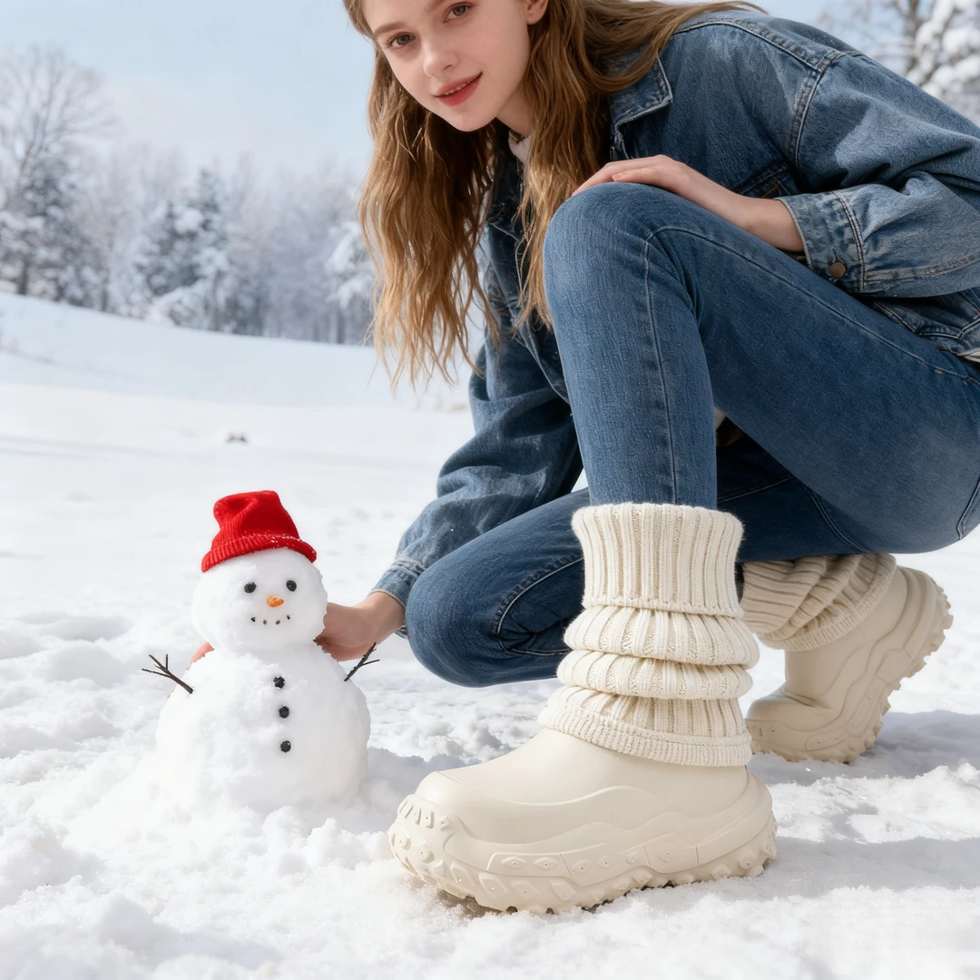 防水棉拖鞋男款2025新款家居防滑毛绒保暖外穿防水厚底包跟棉鞋女