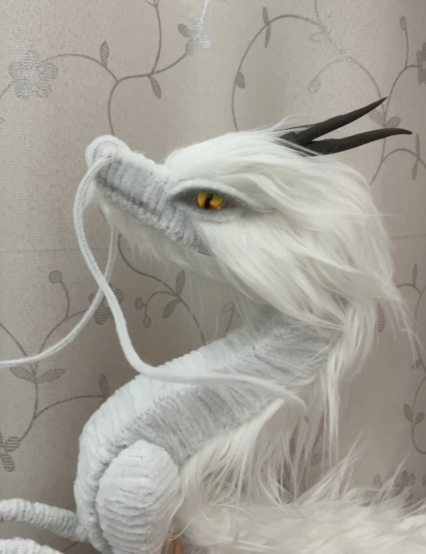 A-15白的雪龙特大号毛绒公仔安抚可爱玩具原