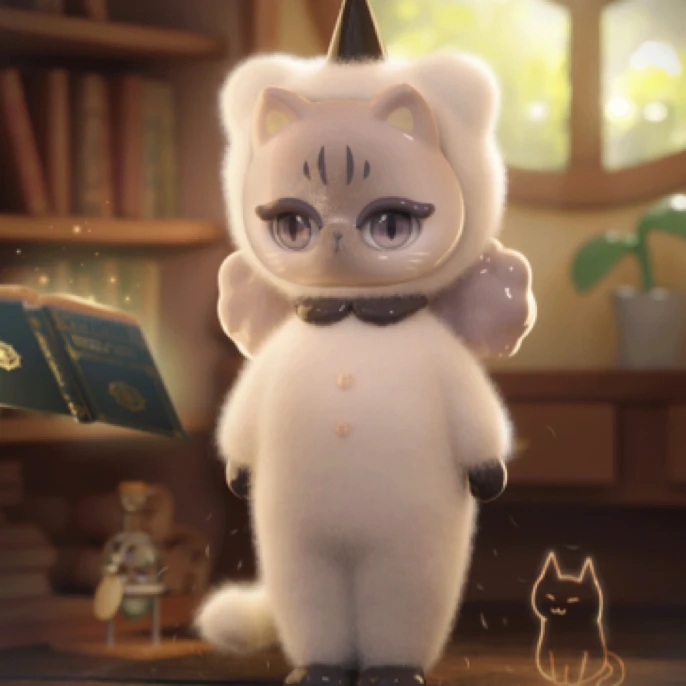 正版molinta追光系列盲盒12代爆米花妹妹潮玩可爱女生桌面摆件