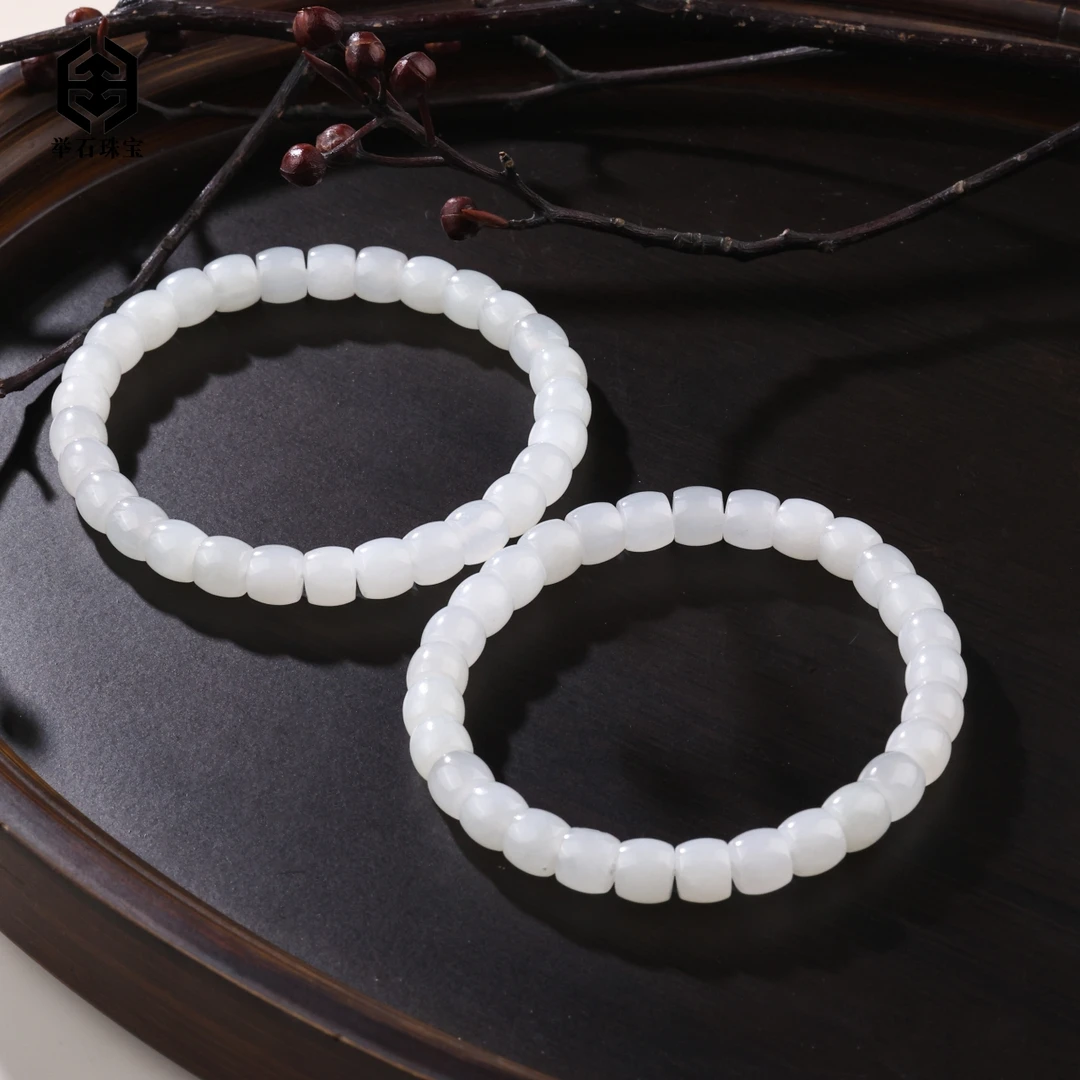 【举石珠宝】T0727-108-71和田玉手串（一件/多样性发）Q