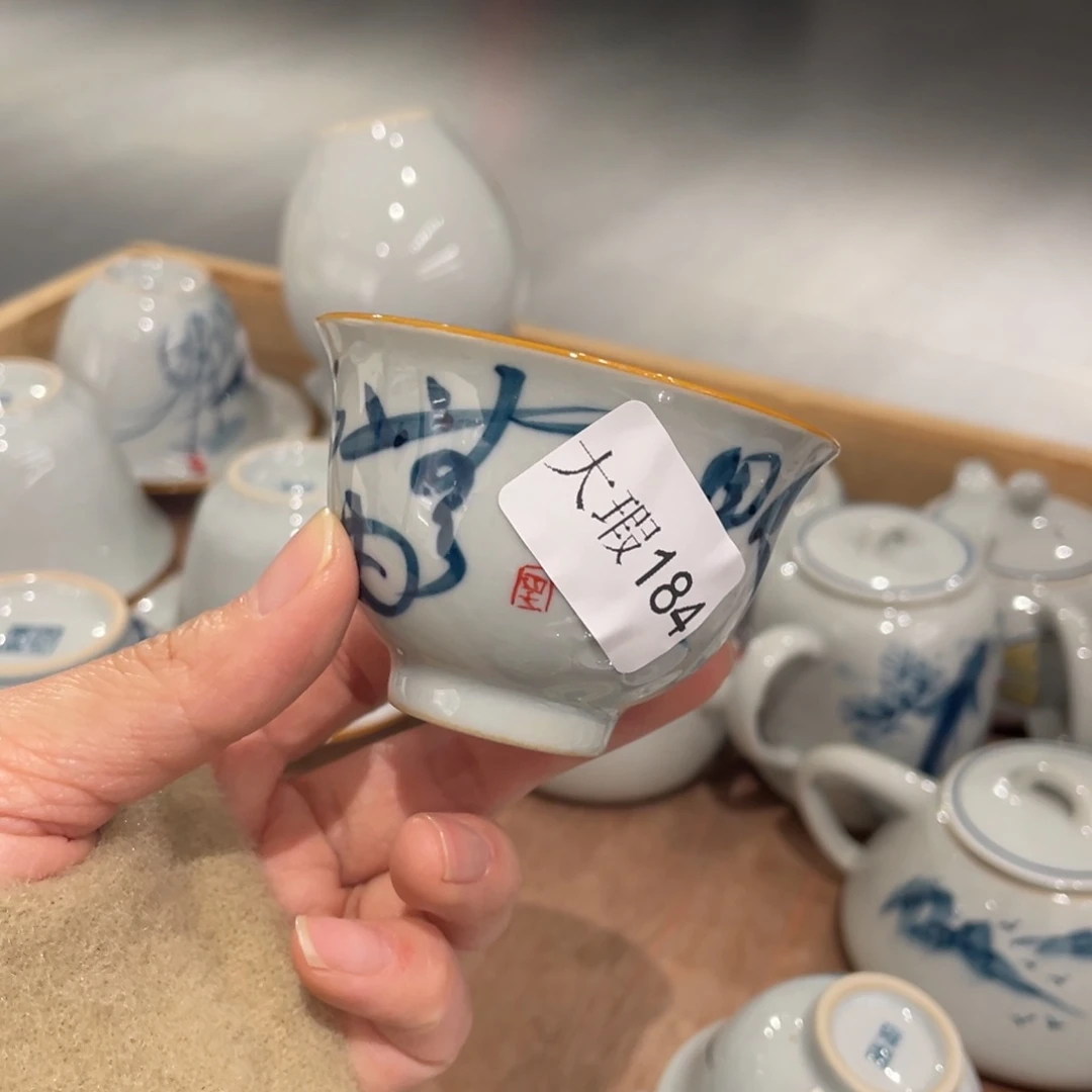 有瑕釉下彩纯手绘