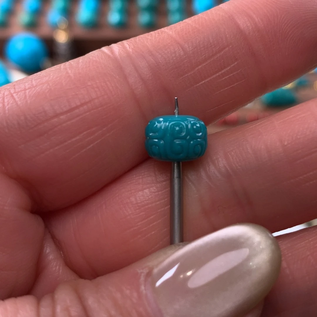 绿松石回纹珠未镶嵌