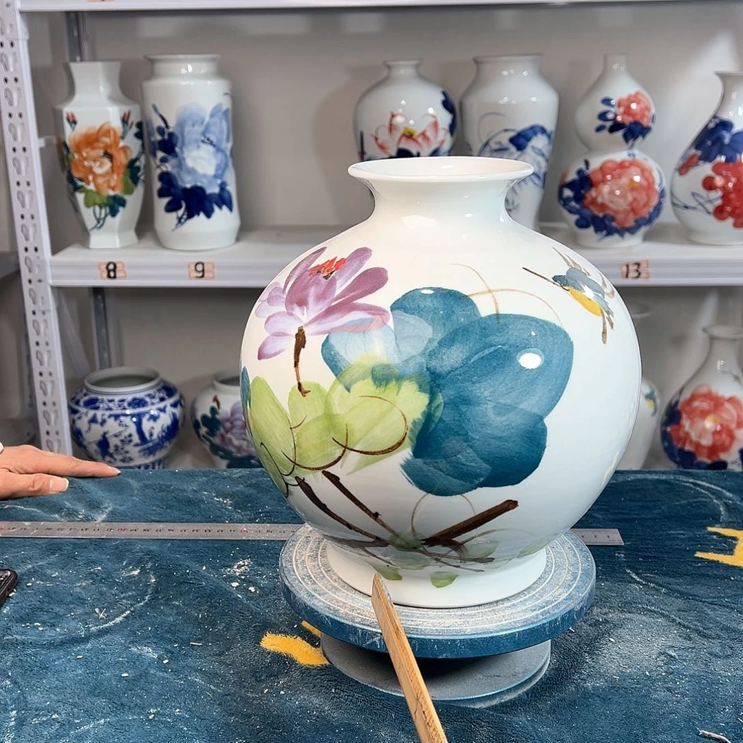 摆件景德镇陶瓷石鸟