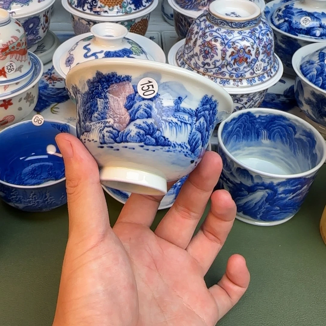 彦祖纯手工手绘茶具150