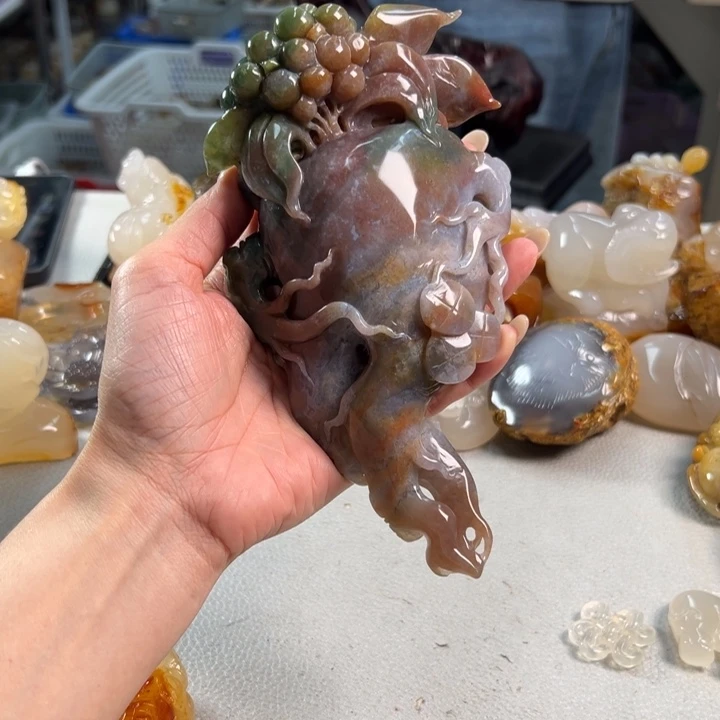 玛瑙/玉髓吊坠(不含链)未镶嵌艾**雅