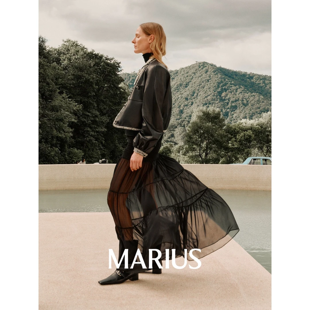 MARIUS"王妃小香"修身型百搭短款时尚轻奢小香皮衣