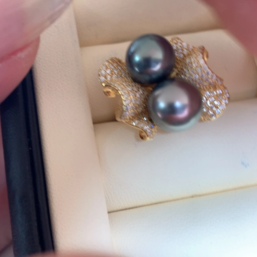 海水珍珠银S925镶嵌戒指