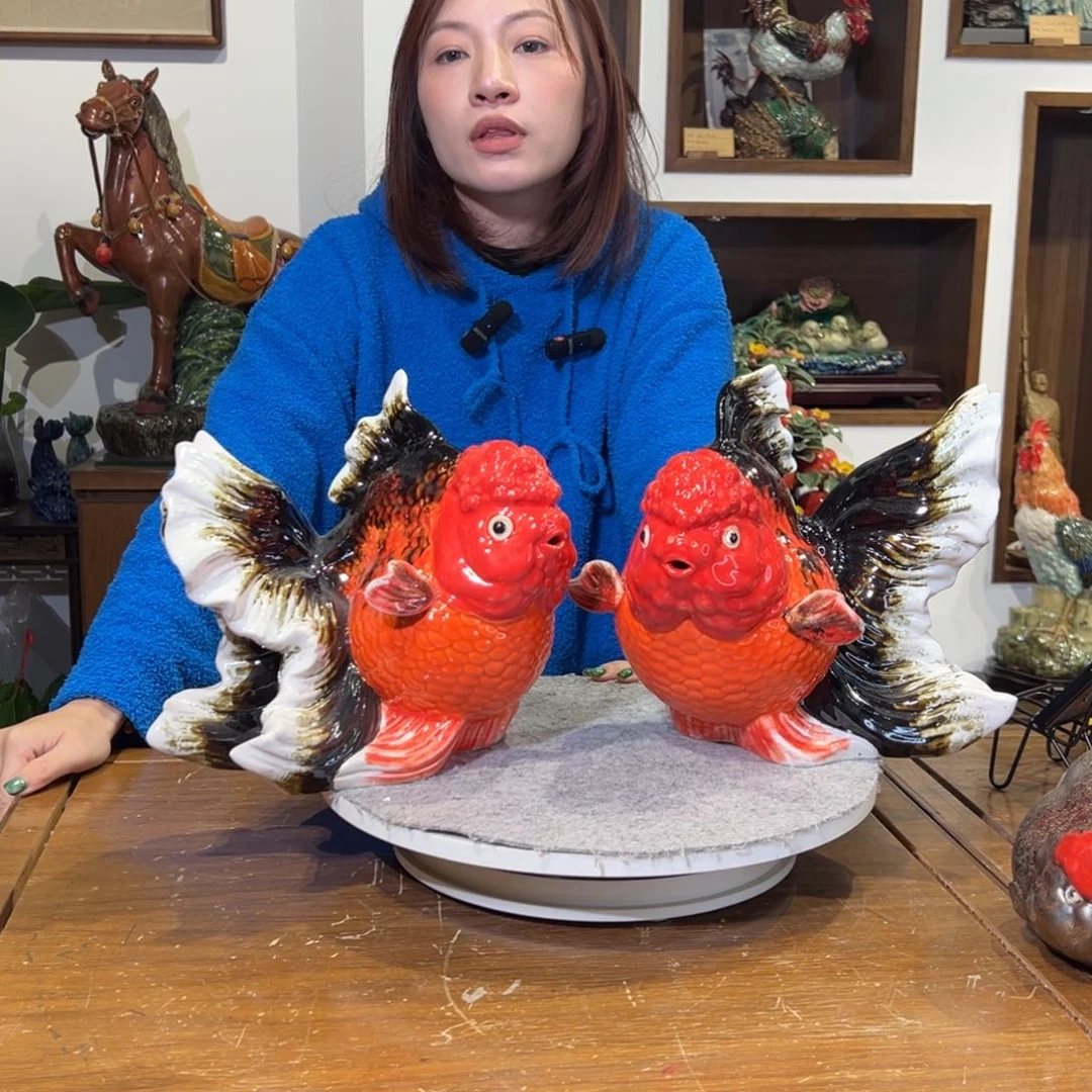 陶瓷一对金鱼哈哈哈哈