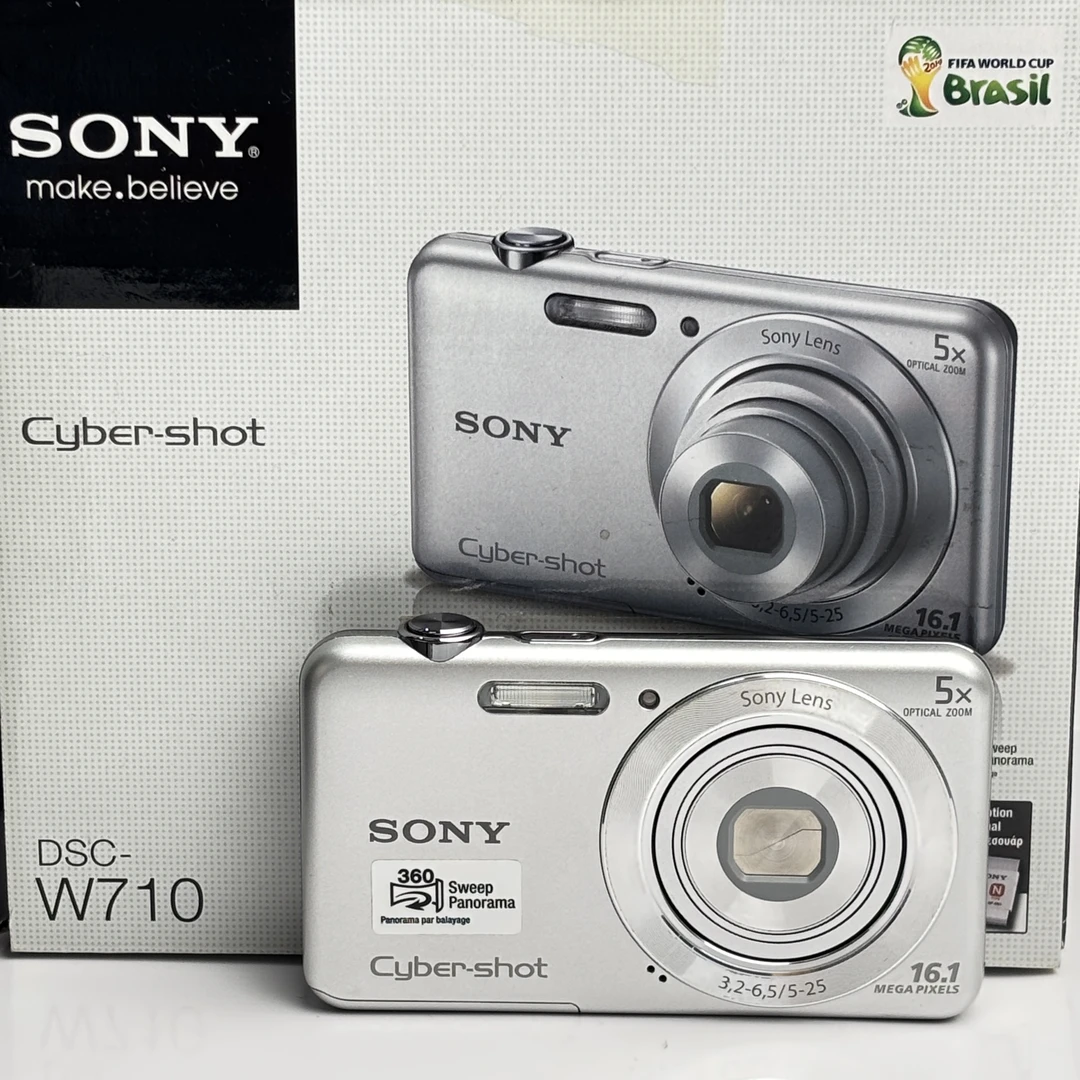 95新 Sony/索尼 w710银色原盒1600万像素5倍变焦复古ccd