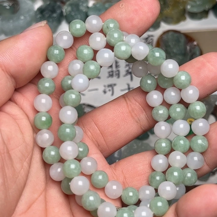 翡翠未镶嵌颈饰项链