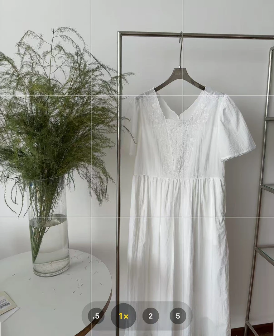 [哈尼家2]纯白气质裙 胸前大片刺绣 精致穿搭 F10