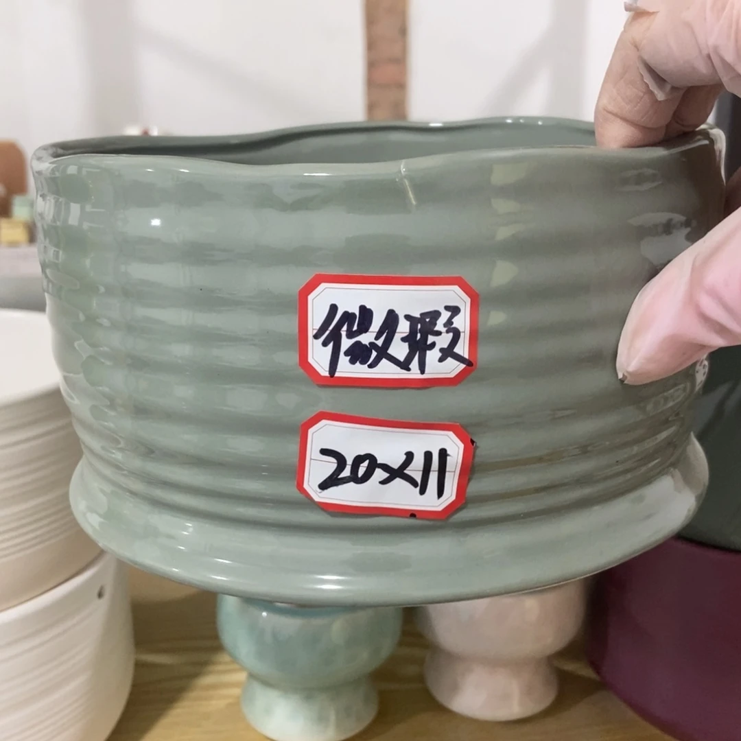 红陶高温陶瓷花盆