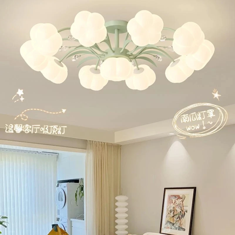 7155/法式奶油风客厅灯创意网红棉花罩吸顶灯简约现代中山网红灯