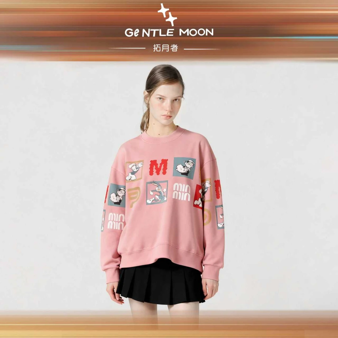 Gentle Moon/拓月者 涂鸦【大力水手】加厚情侣款卫衣