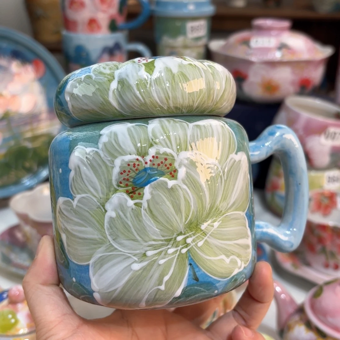 景德镇手绘高温釉下彩陶瓷茶具