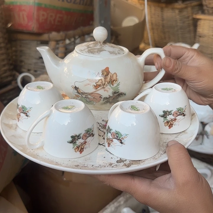 库存微瑕多空茶壶一套容量500