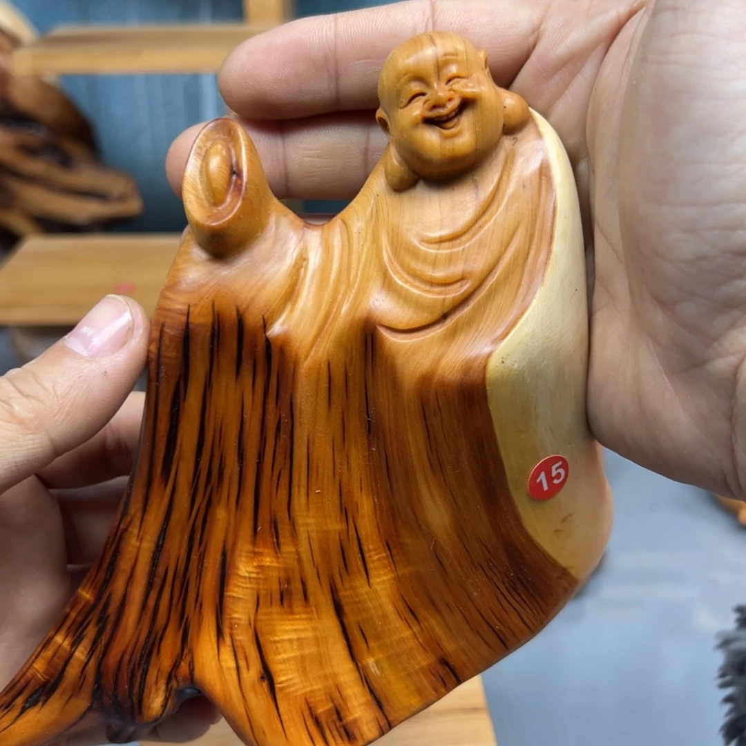 细***月木崖柏木摆件手把件