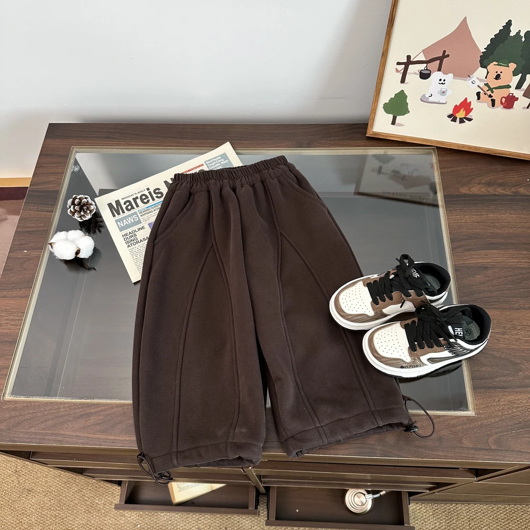 【米佑】男童加绒卫裤2024新款冬装儿童运动裤长裤子BMD3172