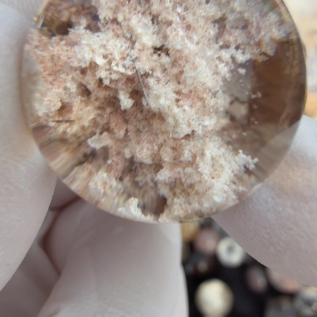 汤***麻水晶珠宝半成品未镶嵌幽灵20.8mm定制不退换