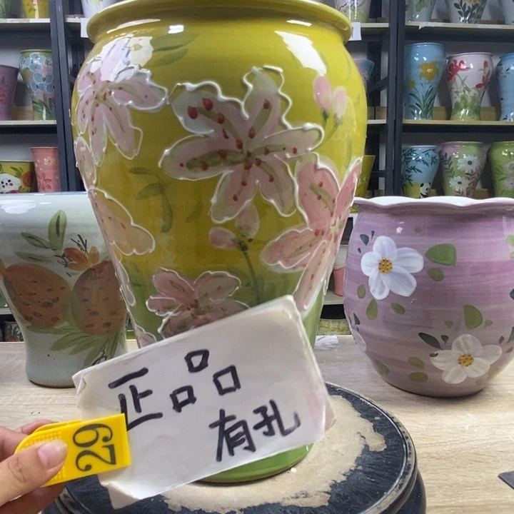 景德镇市手工手绘高温陶瓷花盆