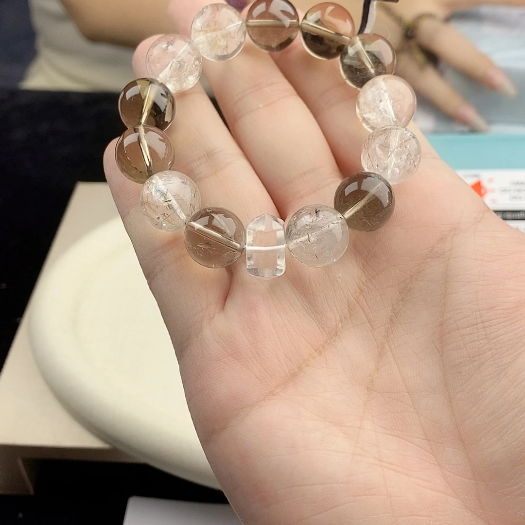 银S925镀金镶嵌手链水晶