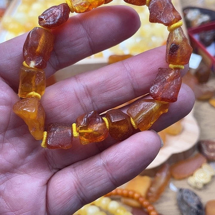 琥珀未镶嵌颈饰手串