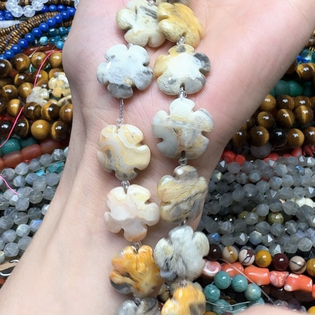 玛瑙/玉髓未镶嵌珠宝半成品一条2.0疯狂玛瑙