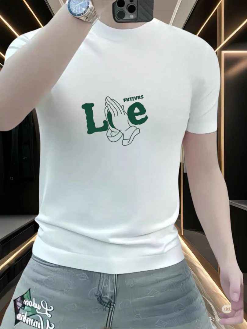 美式痞帅重磅棉短袖t恤男士夏季ins潮牌街头修身百搭半袖打底衫