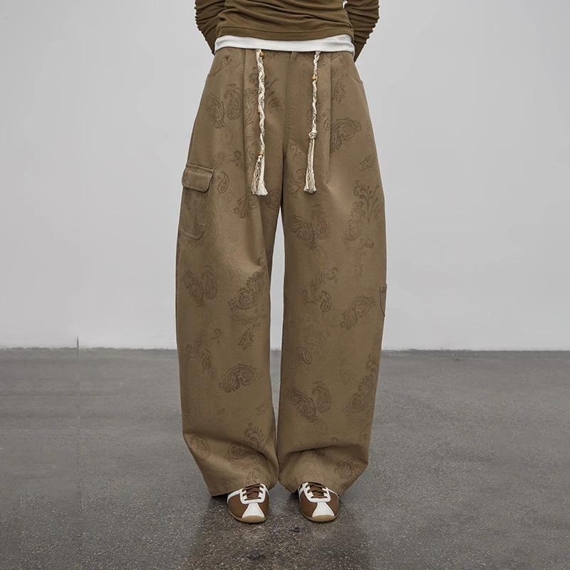 半圆女装2025[复古]秋季直喷印花工艺水洗印花气球裤女Q5313881