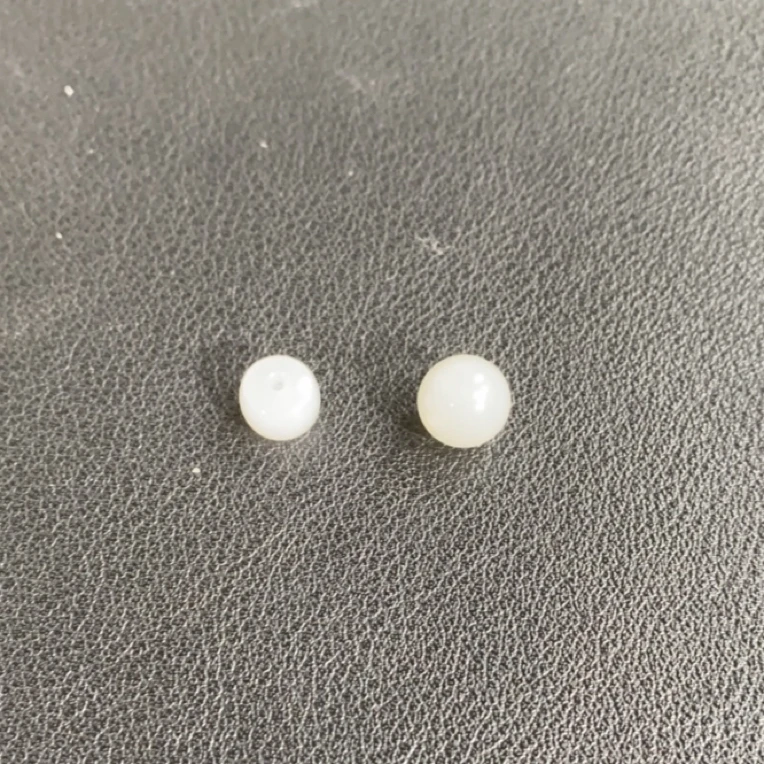 和田玉老型珠白玉珠子
