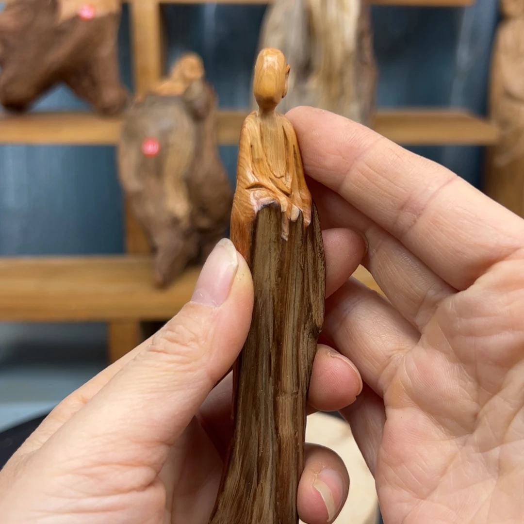 柏木崖柏木摆件手把件，17