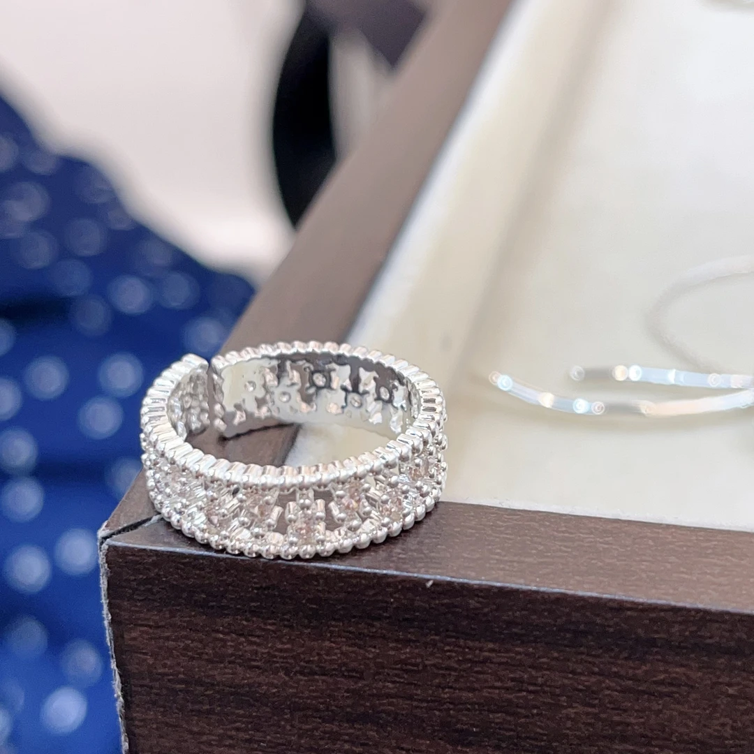 非金属亚克力戒指 D870网格精致开口戒指