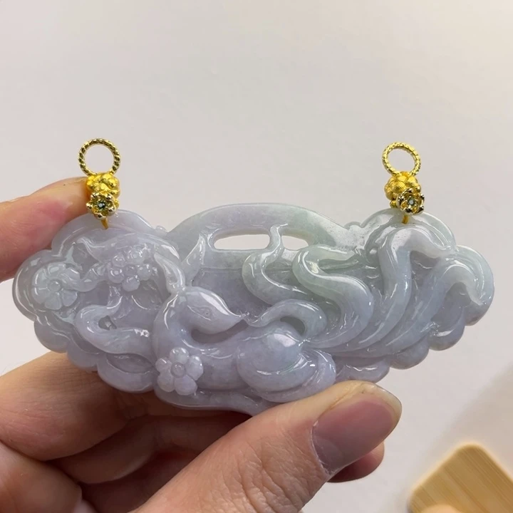 翡翠吊坠(赠链)未镶嵌代编织