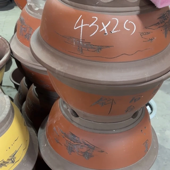 紫砂花盆130-2。 43-20。