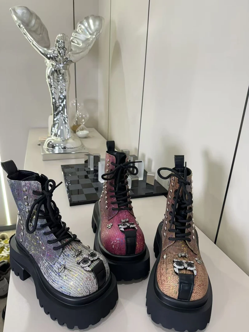 唐小肉厚底马丁靴时尚城市游牧风休闲秋冬厚底88-6