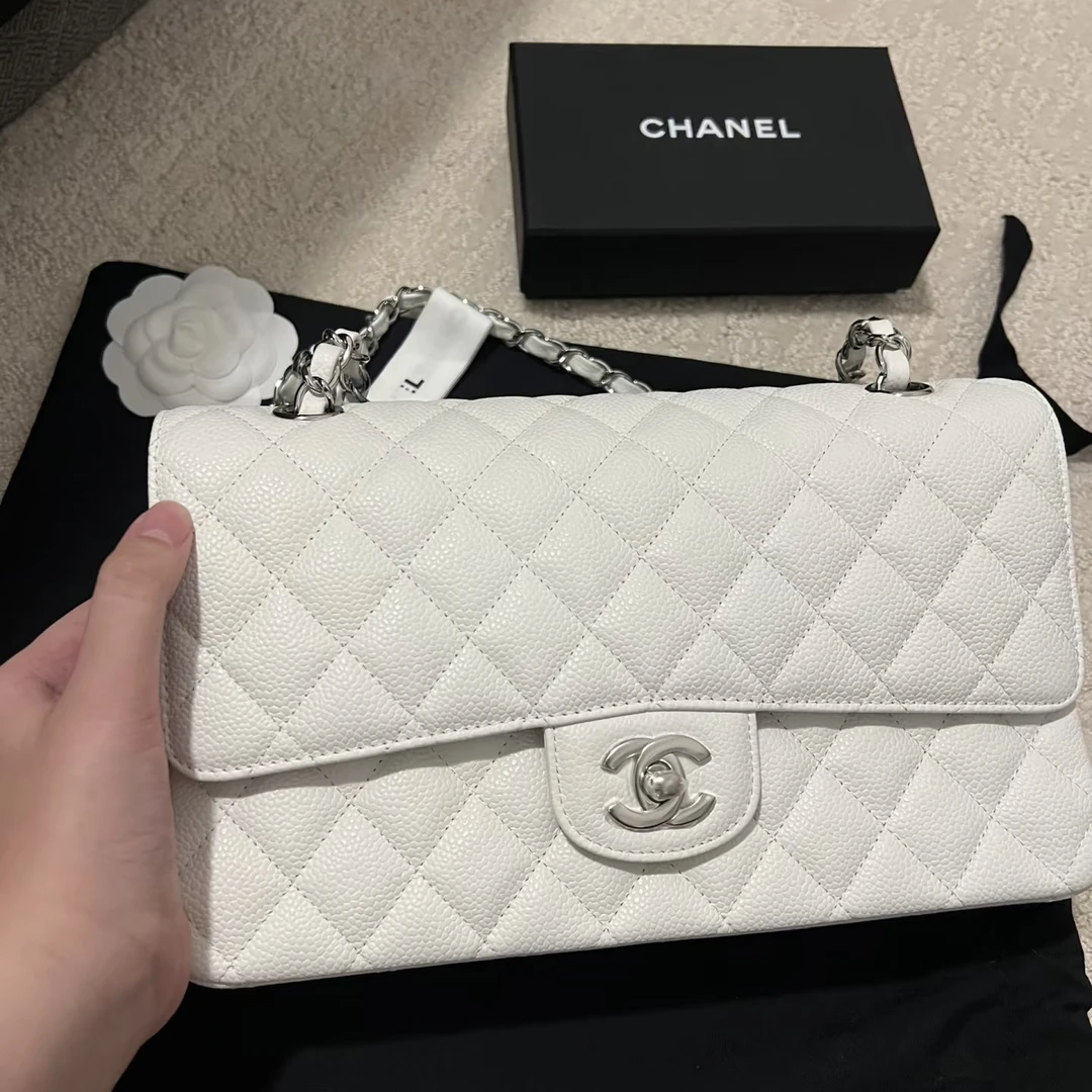 99新 Chanel/香奈儿 山666小号白色荔枝cf成色以直播间为准